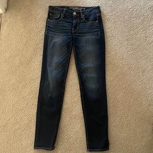 American Eagle dark wash super stretch skinny jeans